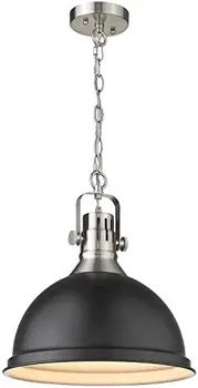 потолочный подвесной светильник inch Farmhouse, Винтажный металлический подвесной светильник с купольным абажуром, Бронзовая отделка, натертая маслом, шар объемом 4054 л