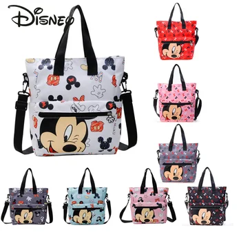 Disney Mickey 2022 Новая женская сумка с милым рисунком из мультфильма, детская сумка из холста большой емкости, модный тренд, сумка для занятий с учениками