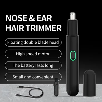 Электрический триммер для волос в носу KIUZOU, средство для удаления волос из носа и ушей для мужчин и женщин, Автоматические Моющиеся Электрические инструменты для бритья, перезаряжаемые через USB