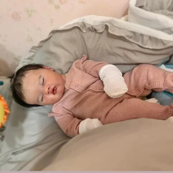 19-дюймовая Кукла для новорожденных Reborn Ashia, Реалистичная 3D Раскрашенная Кожа с Видимыми Венами, Многослойная Коллекционная Художественная Кукла Bebe Reborn