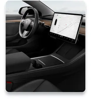 Для центральной консоли Tesla Model 3 Y, замшевая флисовая пленка, обновление интерьера, украшение на заказ