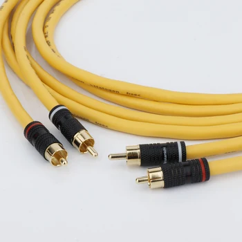 Совершенно новый Hifi Audio D102 MK III Посеребренный соединительный кабель Rca с Позолоченным штекером RCA