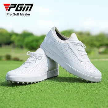 Женская обувь для гольфа PGM, противоскользящие дышащие кроссовки для гольфа, Женская водонепроницаемая обувь из супер волокна, Спортивные кроссовки для отдыха на открытом воздухе