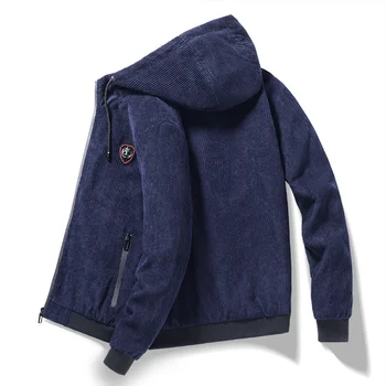 2023 Новые Мужские Весенне-Осенние Модные Повседневные куртки TOutdoor с приливным течением, Ветрозащитная Вельветовая куртка Soild Color
