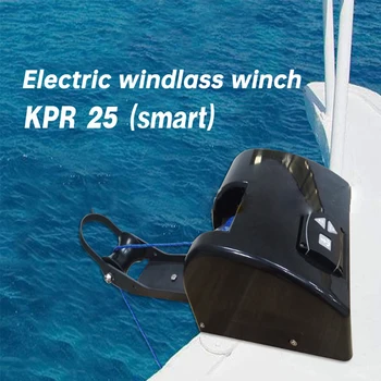 KPR25 Электрическая морская лебедка с якорями 12 В, комплект лебедок с беспроводным дистанционным проводным вторым переключателем управления для яхт, Судовые аксессуары