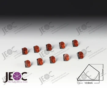 JEOC 10 Штук Угловой Кубической призмы диаметром 0,5 дюйма с медным покрытием, Трехгранный световозвращатель диаметром 12,7 мм с покрытием, обзор обратного луча в течение 5 угловых секунд