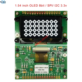 1,54 дюймовый OLED 12864 mini небольшого размера белый и черный 3,3 В 8-битный MCU SPI Последовательный интерфейс IIC I2C