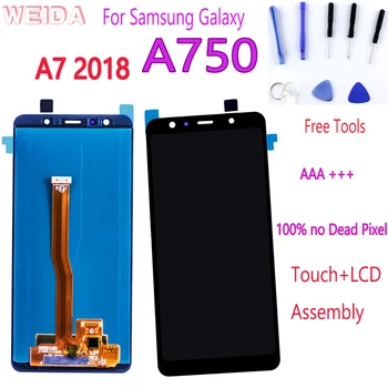 AAA + 6”Для Samsung Galaxy A7 2018 A750 SM-A750F A750F A750 A750F/DS ЖК-дисплей с Сенсорным экраном, Дигитайзер, Сборка, Замена
