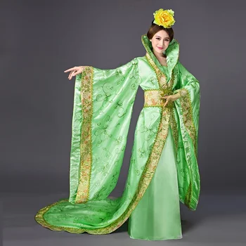 Кружевная вышивка, Древняя одежда династии Ханьфу Тан, Гипсовые платья с широкими рукавами, Свадебная одежда, одежда для ежедневных выступлений на сцене