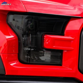 2 Предмета, черная защитная пленка для автомобильных фар, Защитная Прозрачная наклейка из ТПУ Для Ford F150 2015-2020 Аксессуары Raptor SVT