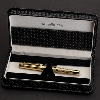 авторучка hero 12k золотая ручка бизнес офис каллиграфия подарочная коробка для письма подарочная чернильная ручка