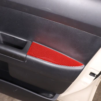 Для Kia Soul AM 2008 2009 2010 2011 2012 2013 Внутренняя панель подлокотника двери автомобиля из мягкого углеродного волокна, накладка, наклейка, автомобильные аксессуары