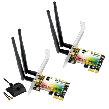 SU-AXE3000 5374 Мбит/с WiFi6E PCIe WiFi адаптер Двухдиапазонная беспроводная карта Прямая поставка