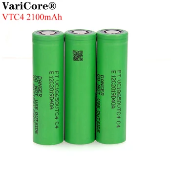 VariCore 100% Оригинальный аккумулятор 3,6 V 18650 VC18650 VTC4 2100mAh с высоким расходом 30A для электронных сигарет