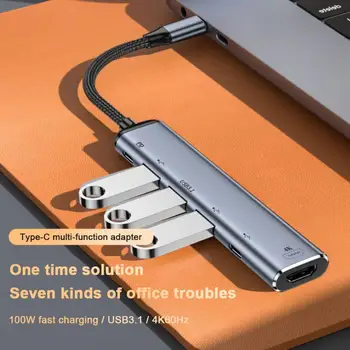 100 Вт USB C КОНЦЕНТРАТОР Док-станция 4K 60 Гц с совместимым адаптером VGA PD USB 3.1 Удлинитель для Macbook iPad Примечание