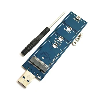 Синий M.2 NGFF Карта адаптера жесткого диска твердотельный накопитель к USB3.0 Карта адаптера M.2 SATA Протокол B-Mey