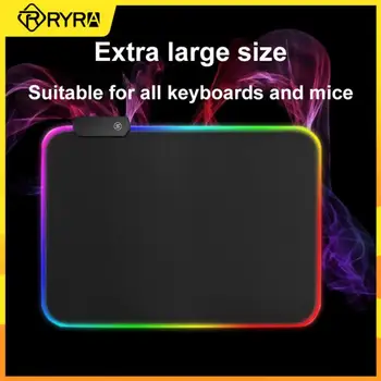 RYRA RGB Светящийся коврик для мыши Офисная светодиодная клавиатура Коврик для мыши Водонепроницаемый Геймерский Большой настольный коврик для мыши Компьютерные Аксессуары