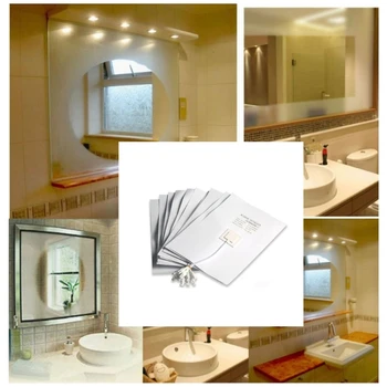 Пленка для защиты зеркал от запотевания 12V Пленка для очистки зеркал от запотевания для ванной комнаты Прозрачные отражения Долговечные
