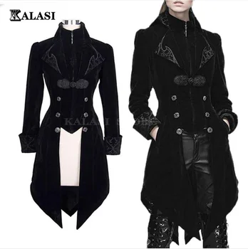 Стимпанк, женское, мужское средневековое платье, костюм, Велет, фрак со стоячим воротником, Готическая куртка для косплея вампира, пальто, S-5XL