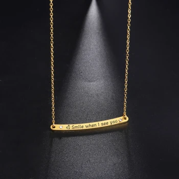 Sipuris Индивидуальное текстовое ожерелье с именем Персонализированное ожерелье с гравировкой из нержавеющей стали для женщин, модные ювелирные изделия из хрусталя, подарки
