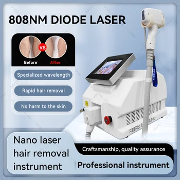 Портативный 808-нм диодный лазер Безболезненный 3 Длины волны 755 нм 808 нм 1064 нм Машина для удаления волос Диодный лазер Для Омоложения кожи