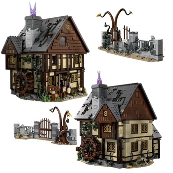 2023 Новый 21141 Фокус-Покус The Sanderson Sisters Cottage, строительные блоки, Кирпичи на Хэллоуин, игрушки для Идей, подарок для детей