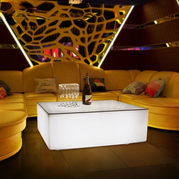 Светодиодный светящийся настольный бар KTV, красочный Квадратный стол, простые и модные Миксеры, Чайный столик для гостиной, Барная мебель