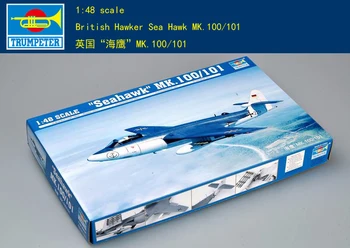 Trumpeter 02827 1/48 Великобритания Seahawk Mk.100/101 Комплект моделей самолетов Plastic Jet TH07201-SMT6