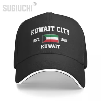 Бейсболка Kuwait EST.1961 Город Кувейт Столица Мужчины Женщины Унисекс Хип-хоп Сэндвич Шапки Snapback Гольф Шляпа Рыбалка