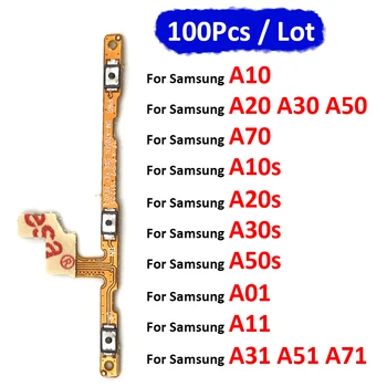100 шт., Кнопка Включения Выключения Регулировки громкости Гибкий Кабель Для Samsung A10 A20 A30 A50 A70 A01 A11 A10s A21s A20s A21s A30s A30s A51 A31 A50s