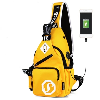 Weysfor, водонепроницаемая Оксфордская нагрудная сумка, USB-зарядка, сумка через плечо, противоугонные сумки на плечо, Нагрудная сумка для мужчин