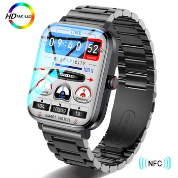 2023 Новые смарт-часы с NFC Для мужчин, смарт-вызов Bluetooth, спортивные GPS-треки, умные часы для женщин, Частота сердечных сокращений, PPG, умные часы для Android ios