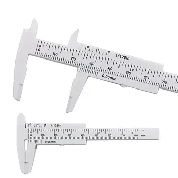 Мини-пластиковый штангенциркуль с нониусом, микрометр 80 мм, Мини-линейка, Точные измерительные инструменты, Стандартный штангенциркуль
