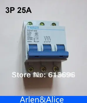 ТИП MCB C автоматического выключателя 3P 25A 400V ~ 50HZ/60HZ