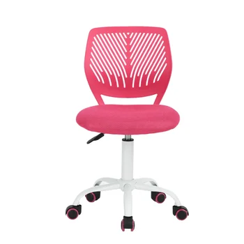 Homy Casa Регулируемое Сетчатое сиденье для компьютера, Рабочий стол, Поворотный Детский офисный стул без подлокотников, розовый