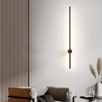 Длинный настенный светильник для дома, спальни, светодиодные настенные светильники с вращением на 360 °, Фоновое освещение дивана, современная лестница, лампа для украшения гостиной