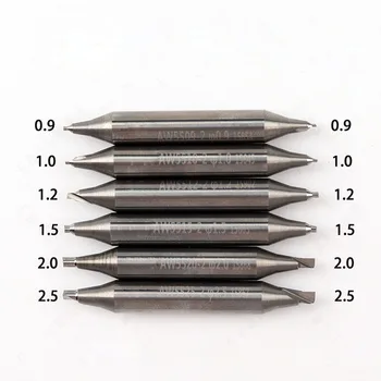 Твердосплавные концевые фрезы из вольфрамовой стали с двойной головкой 0,9 мм, 1,0 мм, 1,2 мм, 1,5 мм, 2,0 мм и 2,5 мм режущий инструмент с одним ключом