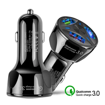 Qc3.0 Автомобильное Зарядное Устройство для мобильного телефона с тремя USB-разъемами для Ford Focus Mondeo Festiva Fusion Suit Fiesta KA Держатель Протектор