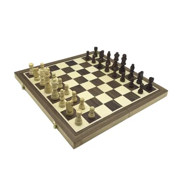 Магнитные шахматы Высококачественный деревянный шахматный набор Шахматная доска из цельного дерева с магнитными фигурами Новые развлекательные шахматные игры