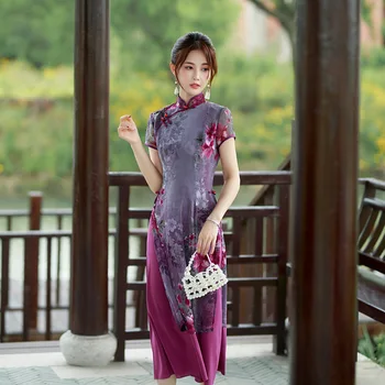 2023 Весенне-летнее Новое Платье Cheongsam Aodai Улучшенное Женское Повседневное Вьетнамское Официальное Китайское платье Ципао для женщин