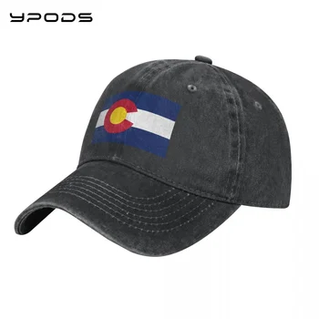 Бейсболки с флагом Колорадо для мужчин и Женщин, Винтажные хлопчатобумажные шляпы для папы, бейсболка с принтом Snapback, кепка
