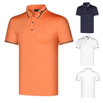 Новая мужская летняя рубашка поло для гольфа с короткими рукавами, быстросохнущая, проницаемая для пота, для занятий спортом на открытом воздухе, для отдыха