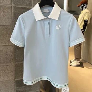 2023 Женская рубашка-поло для гольфа из трикотажа Performance с коротким рукавом Без карманов Core Polo