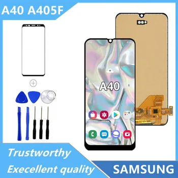 Качественный экран дисплея AAA + для Samsung Galaxy A40 A405 A405F ЖК-экран Сенсорный Дигитайзер в Сборе для samsung a40 ЖК-дисплей