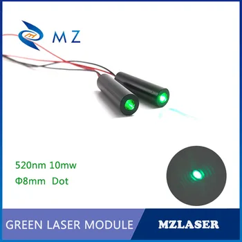 8 мм точечный зеленый лазерный модуль 520 нм 10 МВт лазерный модуль промышленного класса зеленый привод APC