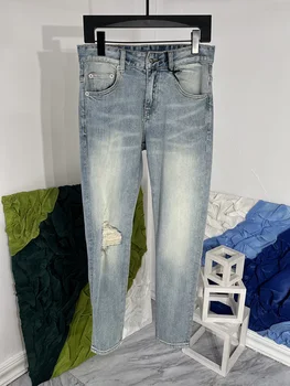 Мужские Модные джинсы B02598 2023 для подиума, Роскошный известный бренд, европейский Дизайн, одежда для вечеринок