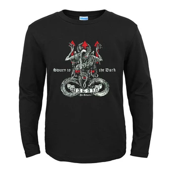 12 Видов Уличной Одежды DEVIL 666 Wolf Watain Rock Брендовая Футболка Из Хлопка Мягкая Теплая Панк Хардрок Черная Металлическая Футболка С Длинным Рукавом
