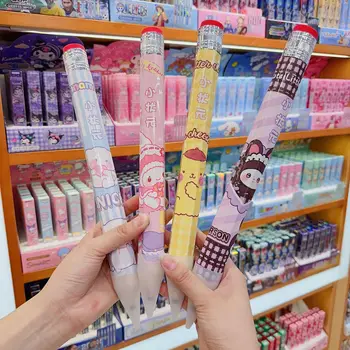 24 Шт. Новый креативный Sanrio My Melody супер большой карандаш с милым рисунком аниме Kuromi Cinnamoroll Scholar Pencil гигантский карандаш