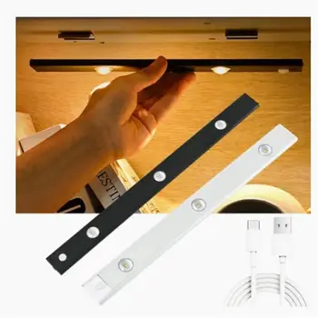 Светодиодный светильник для винного шкафа, 4 режима, датчик движения, беспроводной ультратонкий супер яркий ночник для кухни, спальни, внутреннего освещения