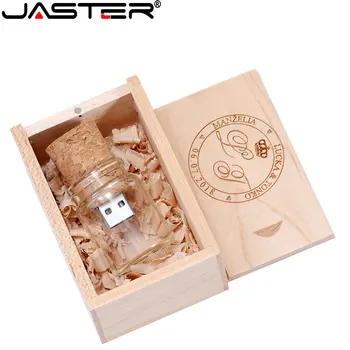 Подарочные USB-Флешки JASTER Creative Photography Studio 128 ГБ с Бесплатным Пользовательским Логотипом Memory Stick 64 ГБ Деревянная Коробка Pen Drive 32 ГБ 16 ГБ